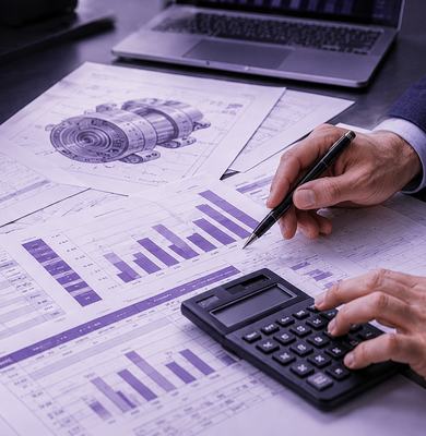 Ambiente corporativo com relatório financeiro e dashboard de apuração da Lei do Bem, destacando dispêndios de PD&I, percentual de dedução e benefício fiscal estimado. A composição reforça precisão, controle, conformidade e acompanhamento contínuo do incen